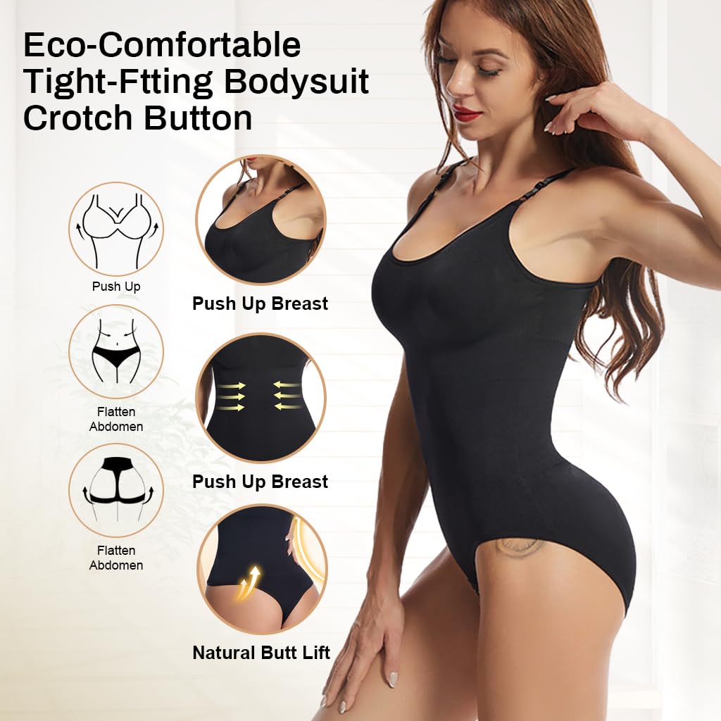 PALAY Bodysuit for Women featuring Seamless Tummy Control & Sculpting Thong Design | Breathable Nylon Shapewear Tank Top