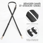 PALAY Bag Leather Strap Replacement for Crossbody or Shoulder Bags featuring 47 in Adjustable Quick Release PU Leather Design Black 2PCS