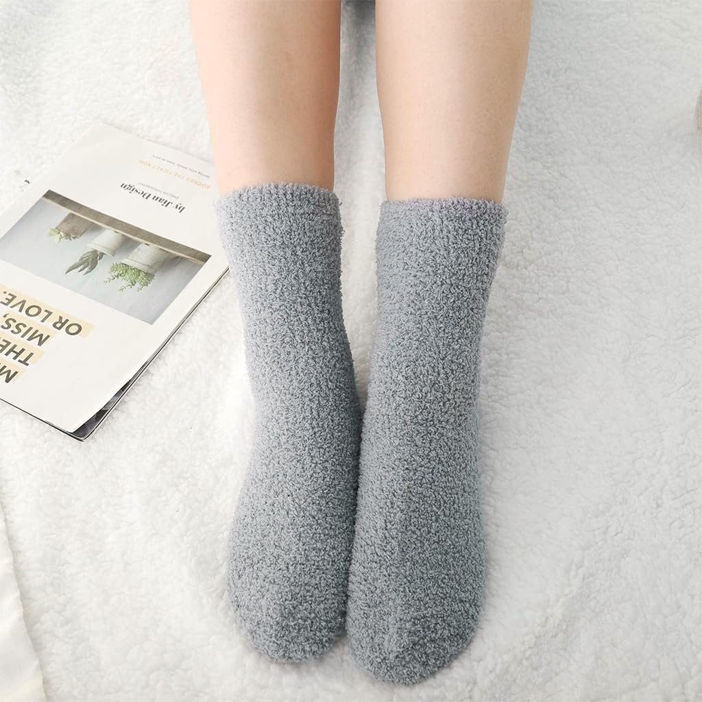 PALAY® 3 Pair Socks for Women Anti-skid Socks Home Floor Socks Coral Velvet Socks Warm Winter Thermal Socks Ankle Socks Ankle Socks for Women