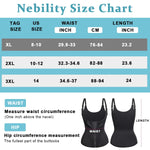 PALAY Waist Trainer for Women with 3 Row Buckle and Double Layer Zipper, Neoprene XXL Black | Postpartum Support and Workout Shapewear