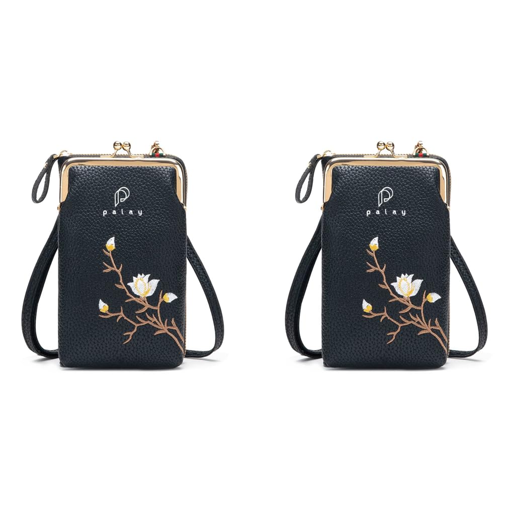 PALAY Crossbody Phone Bag for Daily Use with 7.1 in Capacity and Detachable Strap | PU Leather Wallet for Women