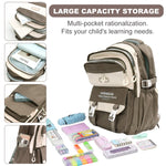 PALAY School Backpack for Travel and Hiking with Dual Handles and Breathable Back Support | Nylon and Oxford Fabric