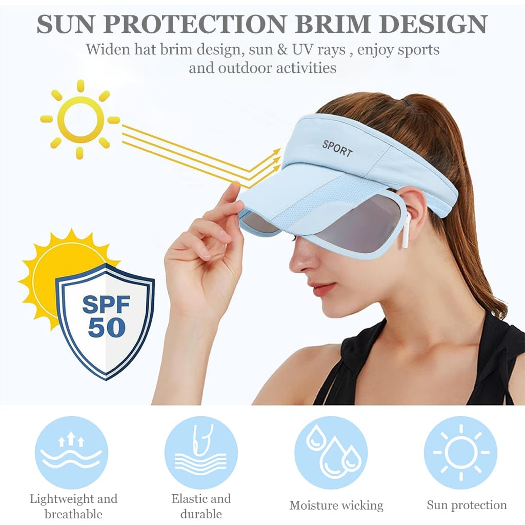 PALAY Sun Golf Visor Hats for Women with Retractable Brim and Breathable Fabric | Adjustable Fit