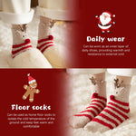 PALAY® 5 Pairs Christmas Women Socks Floor Socks for Girls Women Soft Coral Velvet Socks Winter Warm Socks Classic Christmas Socks Floor Socks Christmas Gift for Women