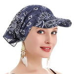 PALAY Beach Hat for Women with Silk Head Wrap and Breathable Square Scarf Cap | Summer Sun Protection