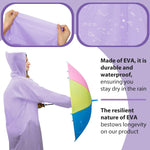 PALAY Rain Ponchos for Camping and Hiking featuring 56.2 in Length EVA Hood | Pack of 2