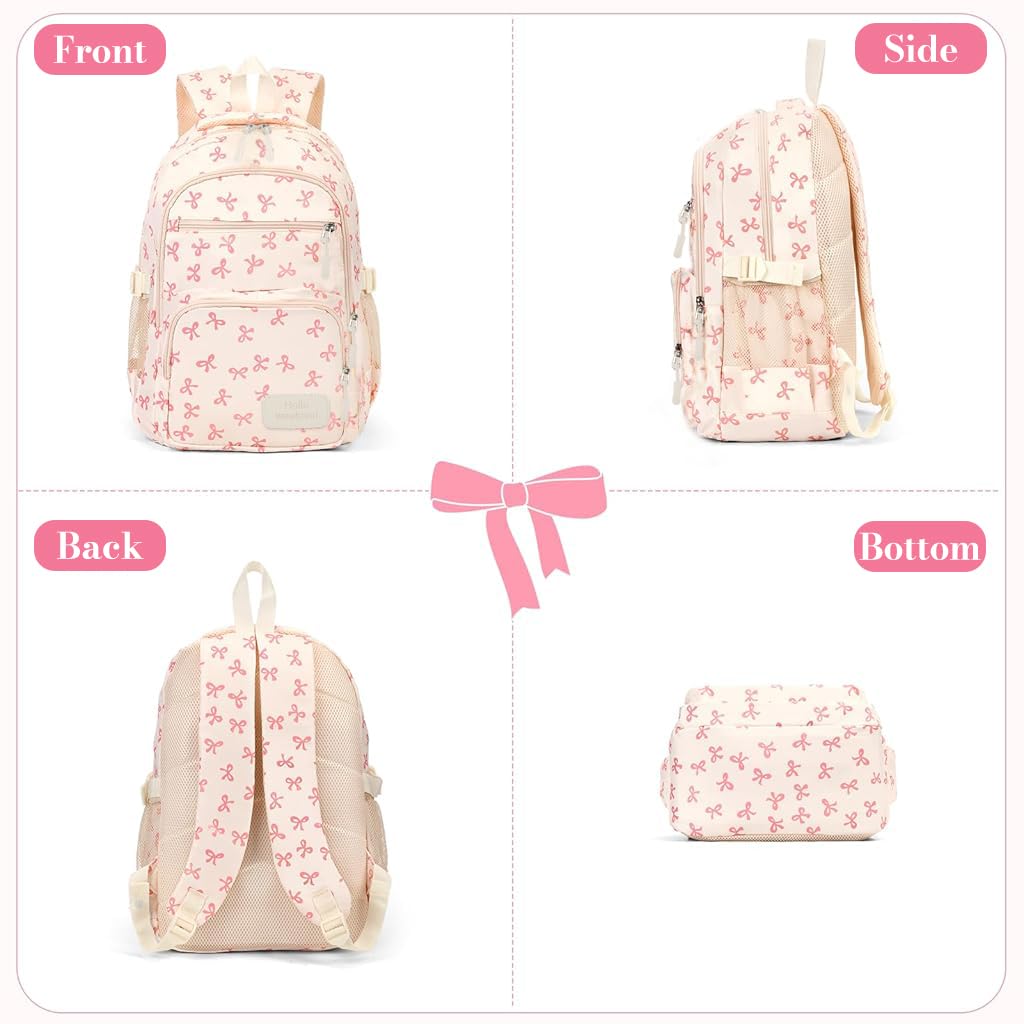 PALAY School Backpack Set for Girls with 3 Bags featuring Wear‑Resistant Fabric | Cute Kawaii Design for School and Travel