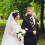 PALAY Tiara Crown for Wedding and Party with Side Combs featuring 13cm Width | Silver Crystal Headband for Women and Girls