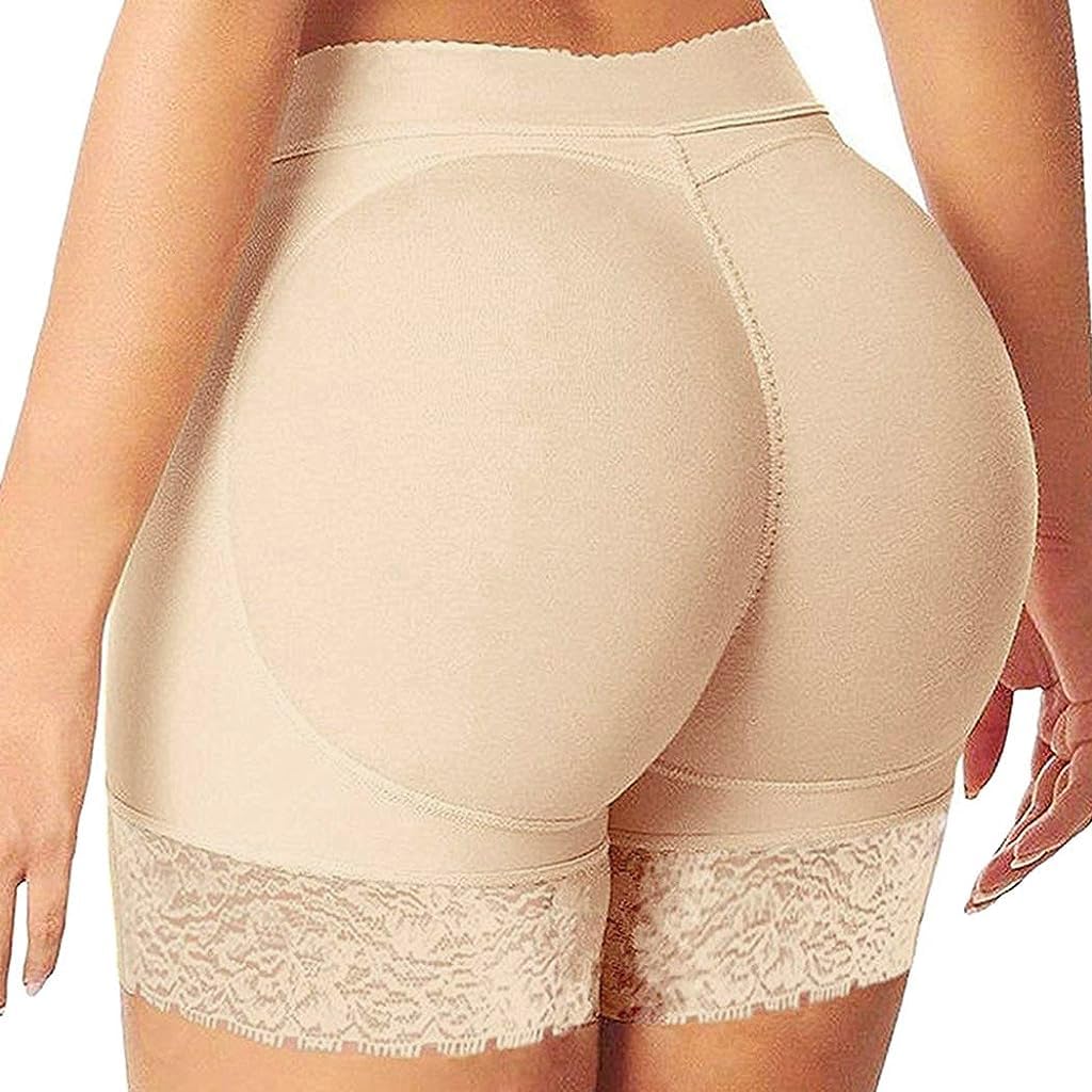PALAY® Women's Seamless Butt Lifter Panties Lace Boy Shorts Hip Enhancer Padded Underwear