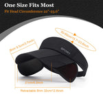 PALAY Sun Golf Visor Hats for Women with Adjustable Retractable Brim Black 2PCS | Stylish Beach Cap