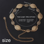 PALAY Waist Belt for Women Dresses featuring Adjustable Concho Design and Golden Metal | Boho Vintage Style for Saree Skirts and Jeans