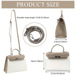 PALAY Leather Handbag for Women featuring Metal Twist Lock and Detachable Shoulder Strap | Ideal Gift