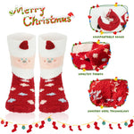 PALAY® 5 Pairs Christmas Women Socks Floor Socks for Girls Women Soft Coral Velvet Socks Winter Warm Socks Classic Christmas Socks Floor Socks Christmas Gift for Women