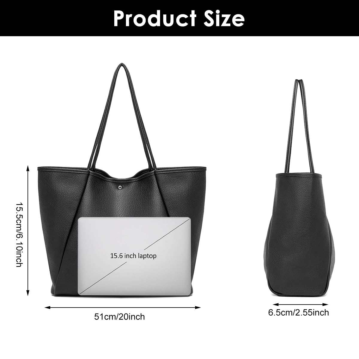 PALAY Tote Bag for Women featuring Spacious Interior and Waterproof PU Leather | Ideal for Work and Travel