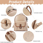 PALAY Backpack for College and Travel with Reinforced Straps | 7L Soft PU Water Resistant