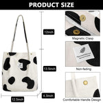 PALAY Corduroy Tote Bag for Women with 15×13×4 in Capacity and Magnetic Buckle Closure | Washable Foldable Design for Daily Use