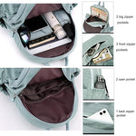 PALAY® Womens Backpack Nylon Shoulder Bag Small Casual Backpacks Antitheft Multi Function School Daily Girls Travel 2 PCS