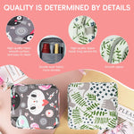 PALAY Sanitary Napkin Storage Bag Set for Hygiene and Travel with Secure Zipper | 2pcs 5.1 in Cotton Pouches