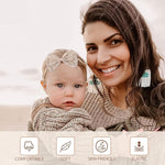 PALAY Hair Bow Set for Baby Girls featuring 4 Elastic Daisy Bands and 20 Ribbon Clips | Handmade