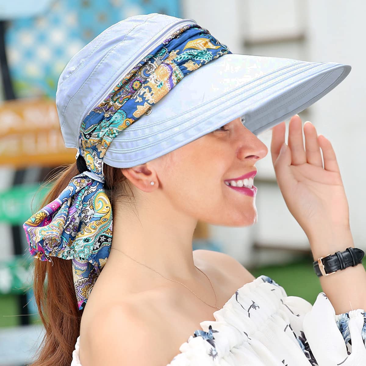 PALAY® UPF 50+ Sun Hats for Women Men Summer Grey