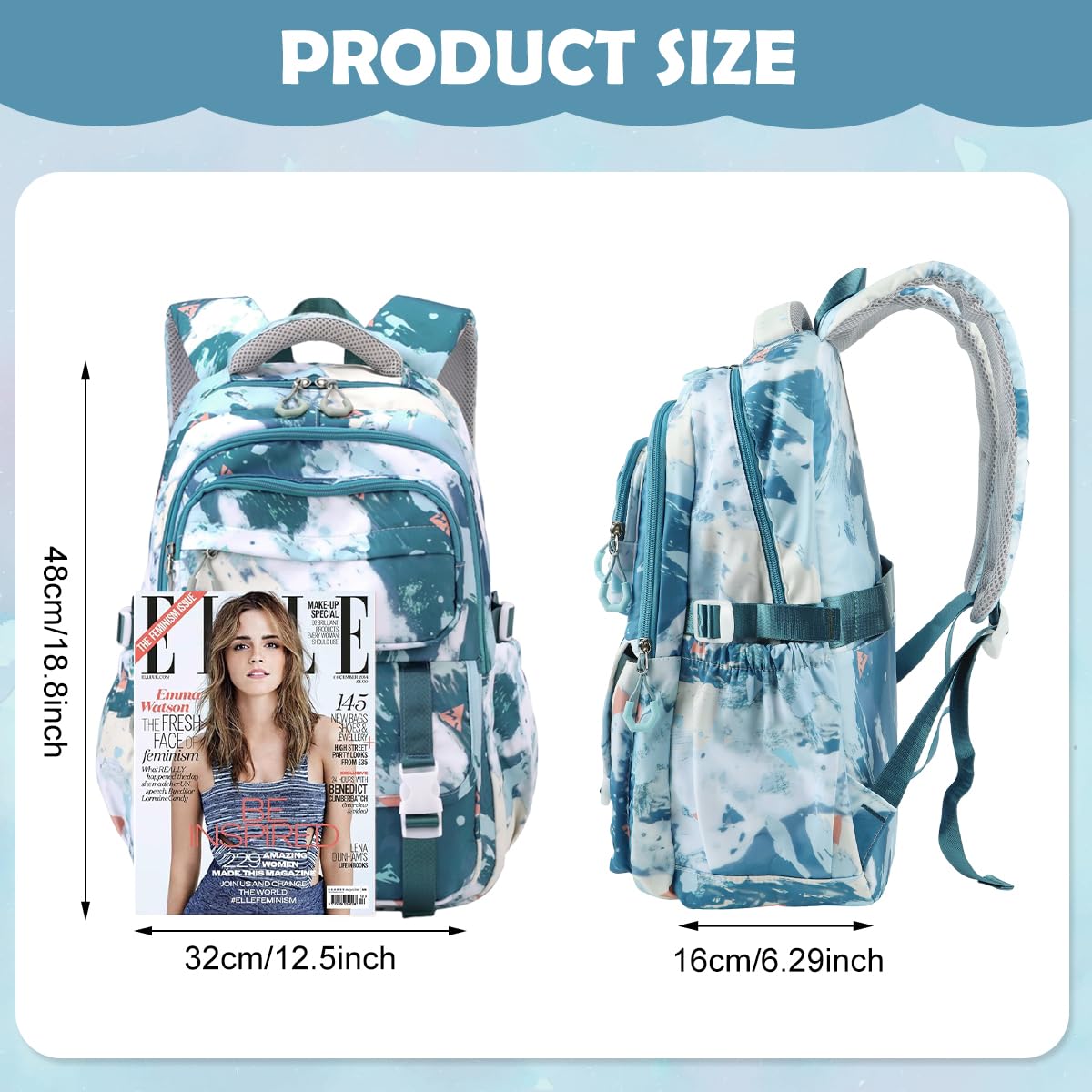 PALAY School Backpack for Kids with 13.3 in Laptop Compartment and Trolley Strap | Waterproof Oxford Cloth