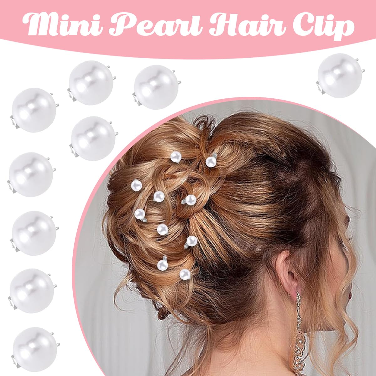 PALAY Small Pearl Hair Clips for Women featuring 40 pcs alloy design & 0.38 in pearls | Elegant white pins for weddings and daily hairstyles