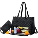PALAY® Tote Bag for Woman Lunch Bag with Insulated Compartment 2 in 1 Lunch Tote Bags for Women Shoulder Bags for Business, Office,Travel, Beach,Casual