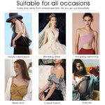 PALAY Nipple Covers for Evening and Party Dress with 4 Pairs 6.5cm Reusable Silicone Pads | Breathable Invisible Adhesive Design