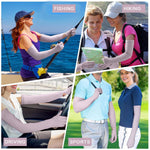 PALAY Sun Protection Gloves for Women with Cooling Arm Sleeves and Breathable Ice Silk Fabric