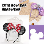 PALAY Hairband for Women and Girls featuring Sequin Bow Ears | 4PCS Soft Headband Set