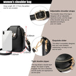 PALAY Small Crossbody Phone Bag for Women with Multi Layer Zipper Compartments 5.1×3.2×7.8 in PU Leather | Classic Solid Color Purse for Daily Use