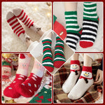 PALAY® 5 Pairs Christmas Women Socks Floor Socks for Girls Women Soft Coral Velvet Socks Winter Warm Socks Classic Christmas Socks Floor Socks Christmas Gift for Women