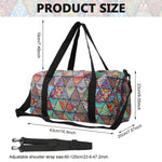 PALAY Sports Gym Bag for Travel and Workouts with Dual Zipper and 17.6x9x9 in Storage | Nylon Mandala Design