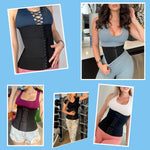 PALAY Waist Trainer for Women with 3 Section Adjustable Buckle 76–82 cm Black Shapewear