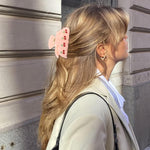 PALAY Hair Claw Clips for Women featuring Cherry Rhinestone Charms with Acrylic Jaw | Elegant Everyday Hair Accessory