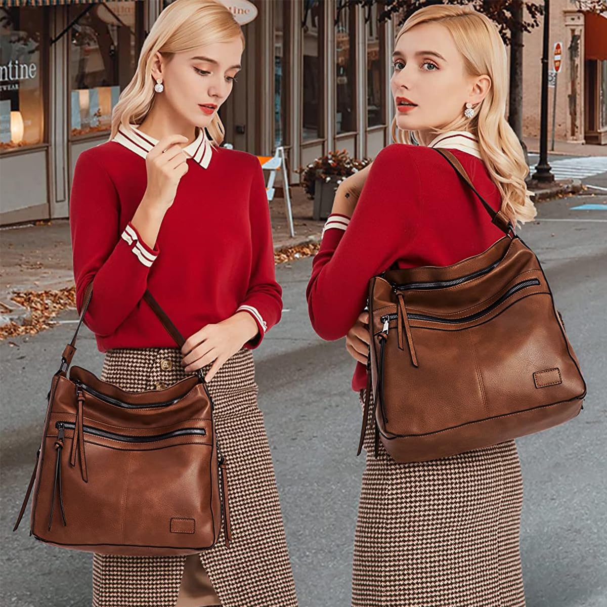 PALAY Hobo Bags for Women with Large Capacity and Multi Pocket Design | Soft Vegan Leather Tote