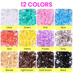PALAY Hair Elastics Rubber Bands for Women and Girls featuring 2000pcs Colorful Set with Comb and Styling Tools | Ideal for Ponytails and Braids