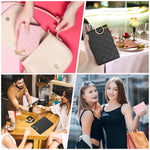 PALAY Small Coin Purse 2Pcs for Daily Use with Metal Keyring and 12x9cm PU Design | Pink and Black