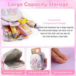 PALAY Unicorn Backpack for Schoolgirls featuring Double Layer Design and Waterproof Nylon | Ideal Gift for Girls Aged 4–6