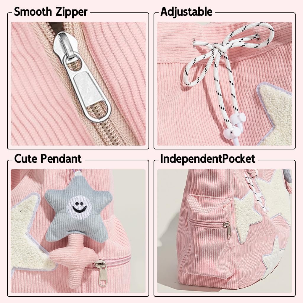 PALAY Shoulder Bag for Women with Adjustable Strap and 38x30x12cm Space | Corduroy Crossbody Style