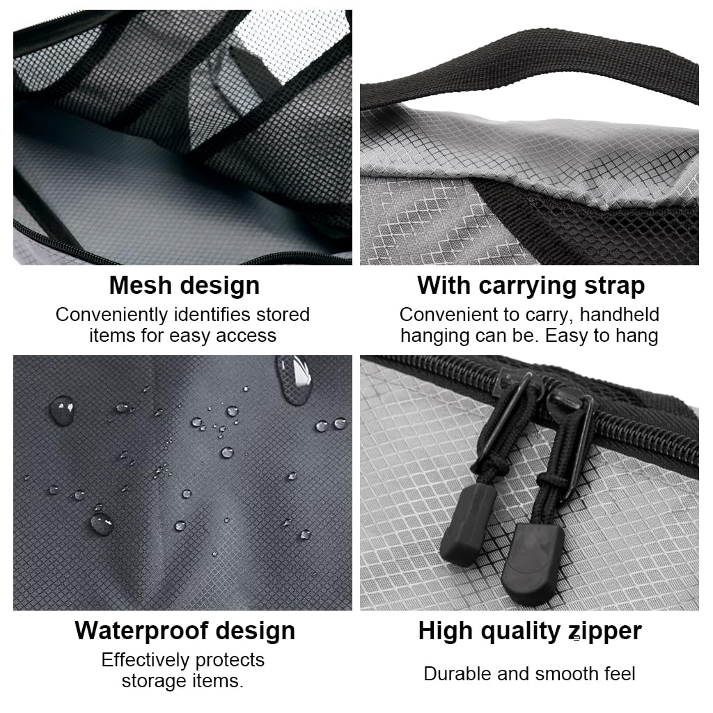 PALAY Travel Organizer Bag Set for Luggage with 4 Sizes Dual Zipper Mesh Pouch Bags
