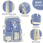 PALAY Cute Backpack for Girls with 30×13×43 cm Capacity and Multi Pocket Canvas Set | Waterproof School Bag
