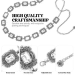 PALAY Belt for Women featuring Adjustable Chain Fit and Crystal Alloy Design | Silver Boho Waist Chain