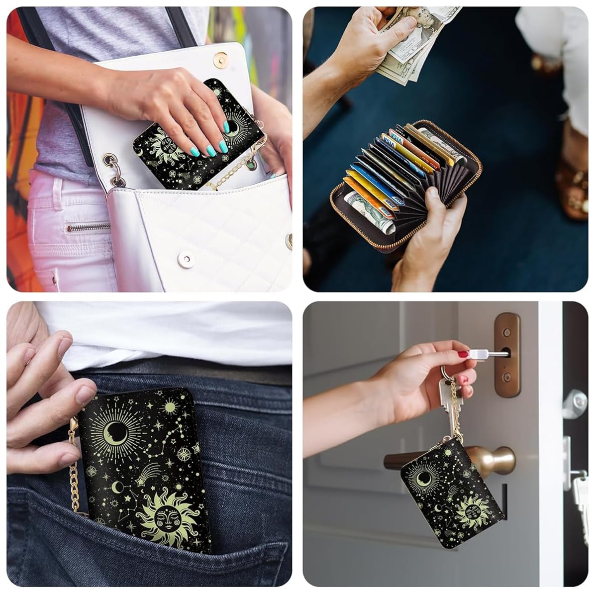 PALAY Credit Card Holder Wallet for Women with 12 Slots and Dual Cash Compartments | PU Leather 11×8×2.5 cm Design