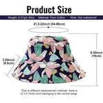 PALAY® Bucket Hat for Women with Face Mask, One Piece Bucket Hats for Women, Fashion Leaf Prints Summer Sun Hats for Women UV Protection Wide Brim Outdoor Hat for Cycling, Fishing