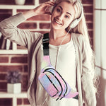 PALAY® Waist Bag for Women Stylish Color Print Fanny Pack for Women Oxford Cloth Waist Bag Multi Layer Lightweight Travel Waist Bag Running Waist Bag Bumbag