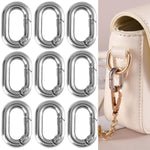 PALAY® 10Pcs Bag Strap Link Clasps, 0.9'' Silver Metal Spring Quick Release Snap Hooks for Handbags, Shoulder Bags, and DIY Craft Accessories
