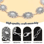 PALAY Waist Belt for Women featuring Silver Metal Concho Design | Vintage Boho Chain 3PCS