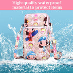 PALAY Women Crossbody Sling Bag for Daily Use featuring 3 Layers 19×10×6cm | Pink Nylon