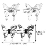 PALAY® 2 Pairs Cute Butterfly Button Pins for Loose Jeans No Sewing Adjustable Waist Body Extender for Jeans Fit Tighten Buckles for Women and Girls